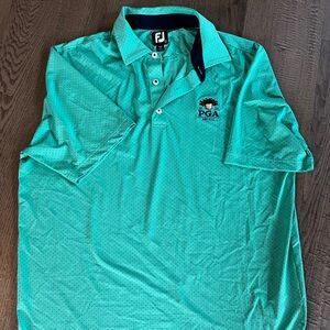 FootJoy Men's Teal Polo Golf Shirt with 2023 PGA Championship Embroidered Logo